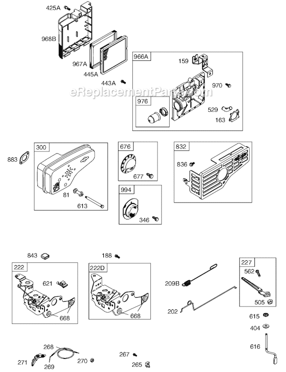 Page C Diagram and Parts List for 129H00SERIES 0005-0185 Briggs and Stratton Engine